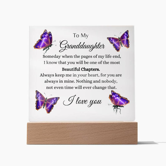 To My Granddaughter / square Acrylic Plaque