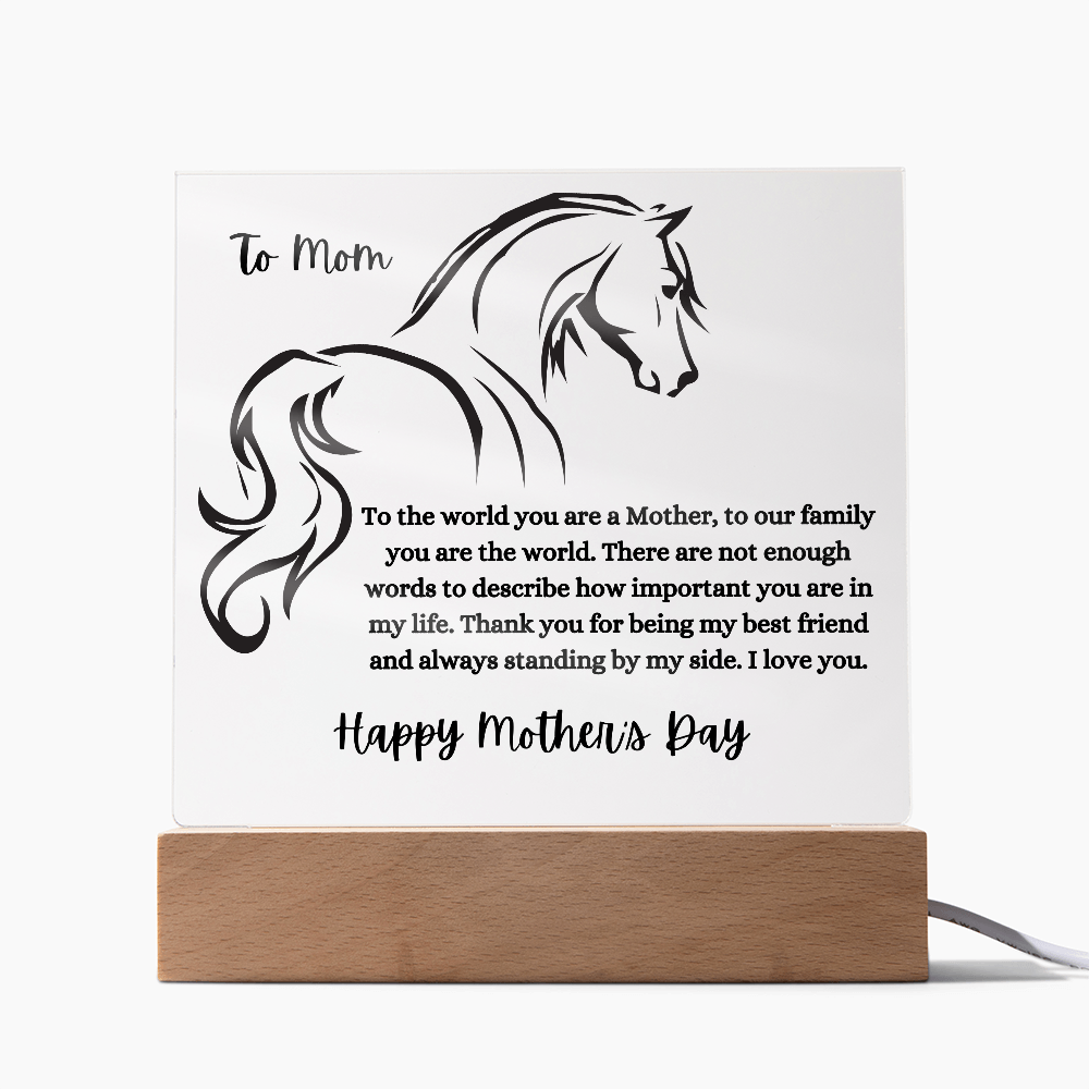 Acrylic Square Plaque/ Happy Mother's Day