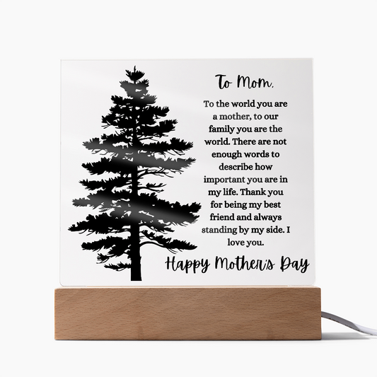 Acrylic square Plaque/Happy Mother's Day