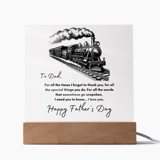 Acrylic Square Plaque /Happy Father's Day