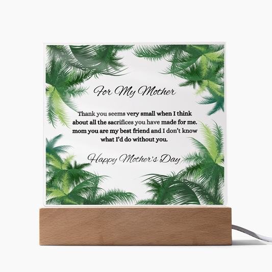 Acrylic Square Plaque/Happy Mother's Day