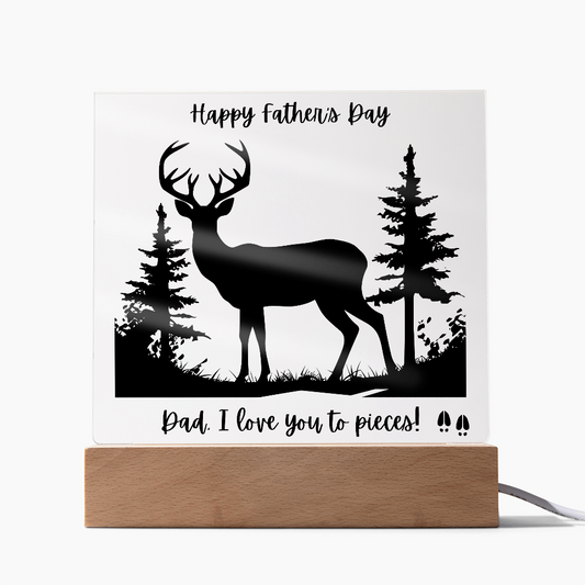 Acrylic Square Plaque/Buck?Happy Father's Day