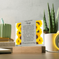Acrylic Square Plaque/SunFlowers Sides/To My Beautiful Wife