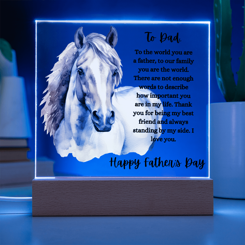 Acrylic Square Plaque/Happy Father's Day