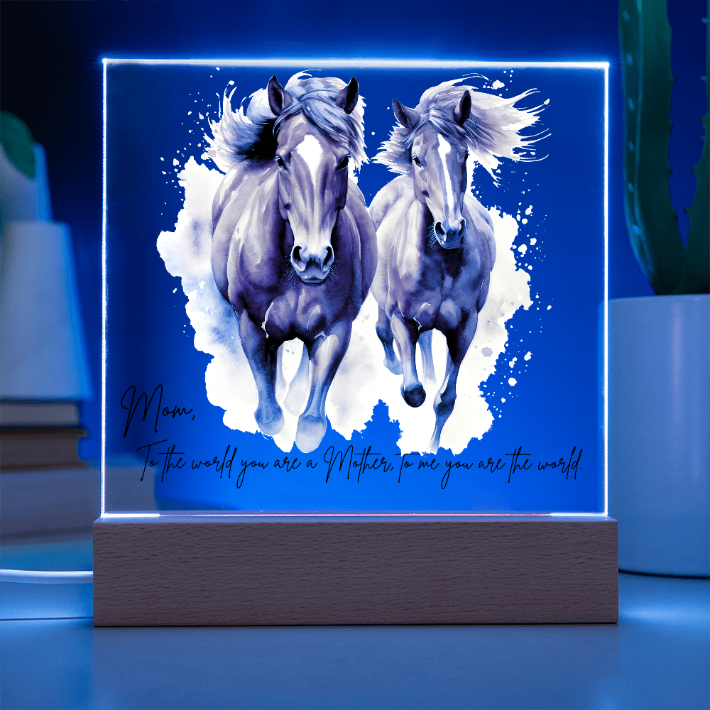 Acrylic Square Plaque/Mom