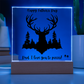 Acrylic Square Plaque/Big Buck/Happy Father's Day