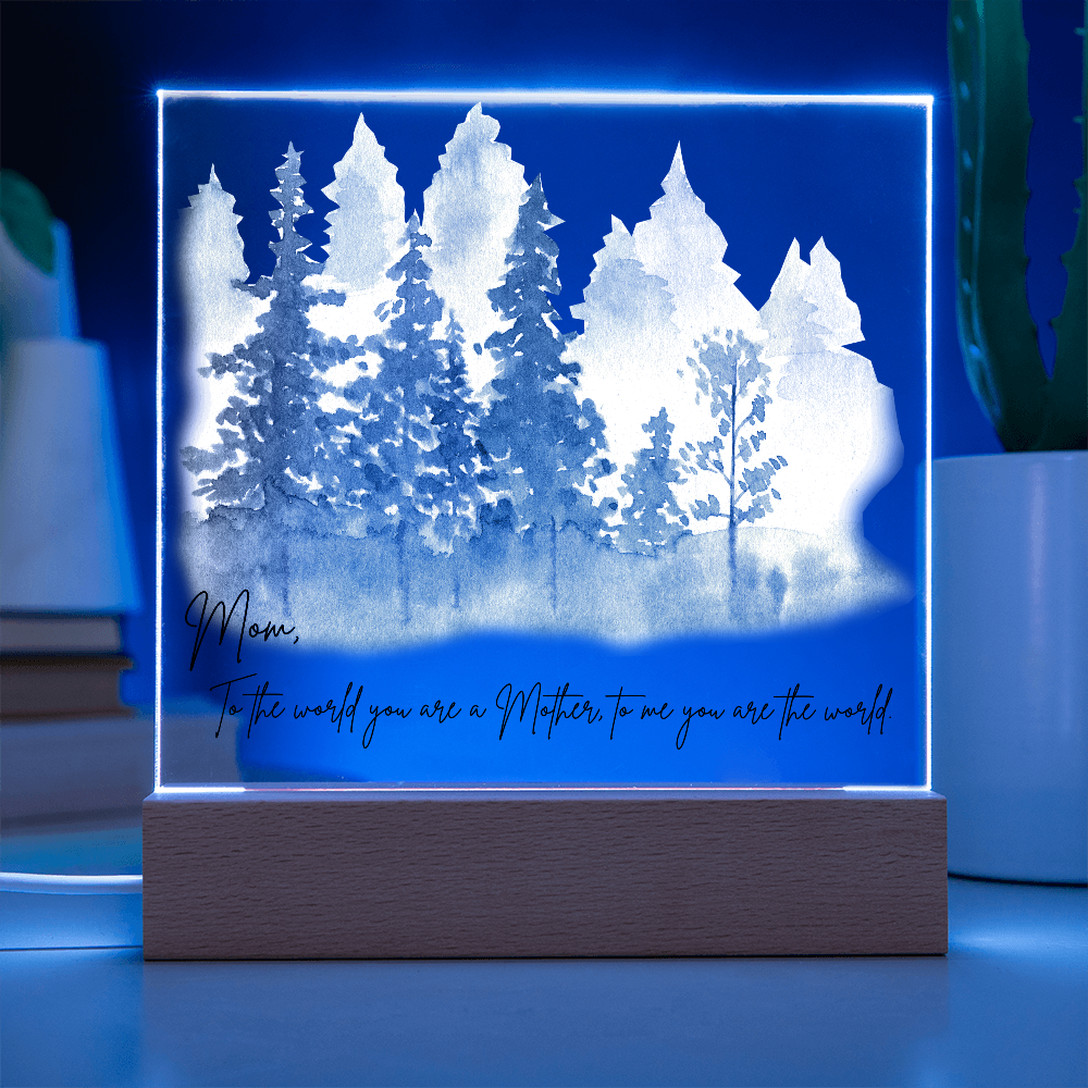 Acrylic Square Plaque /Mom