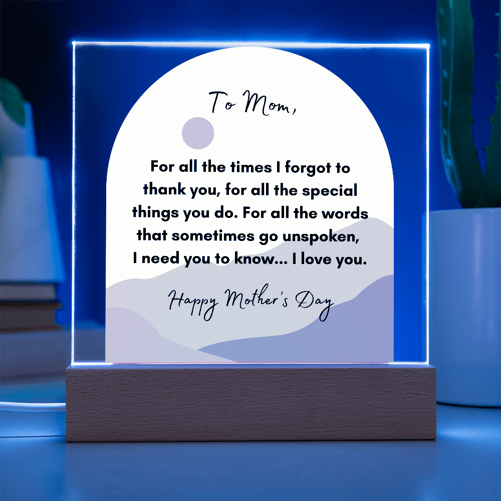 Acrylic Square Plaque/ Happy Mother's Day