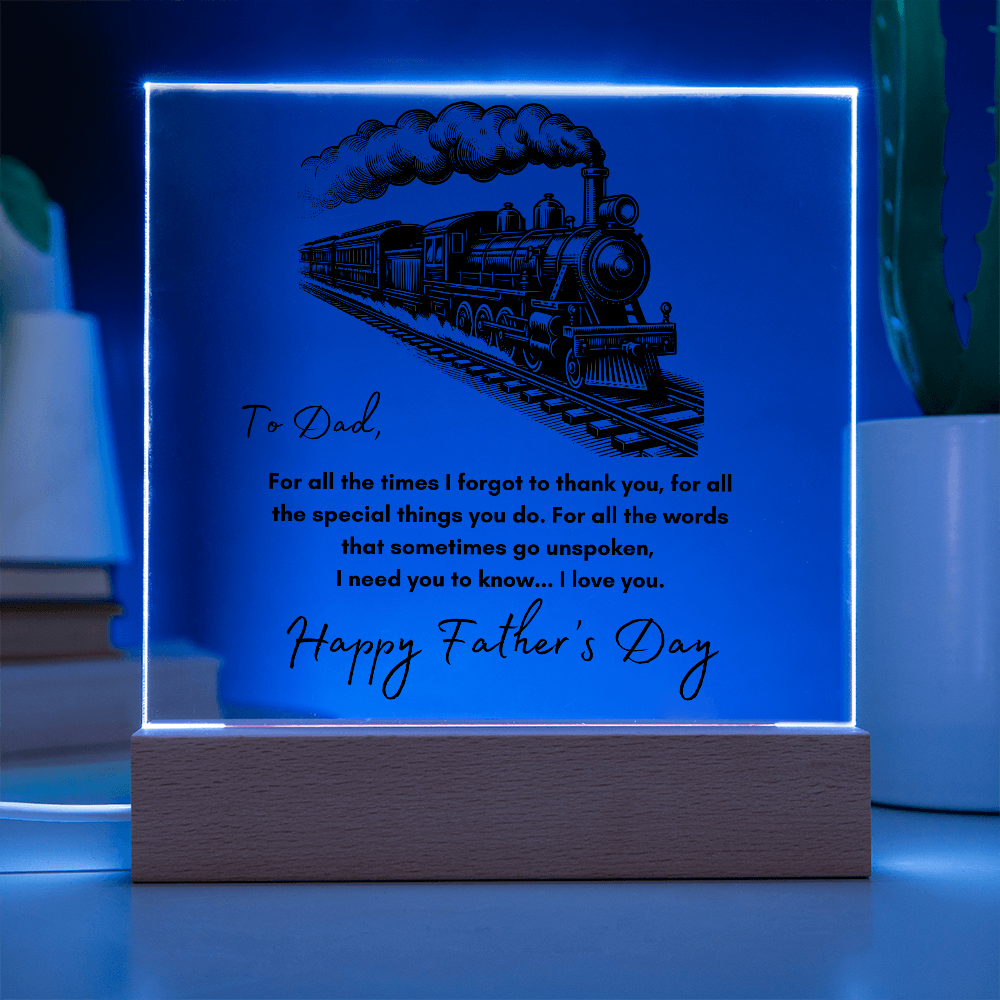 Acrylic Square Plaque /Happy Father's Day