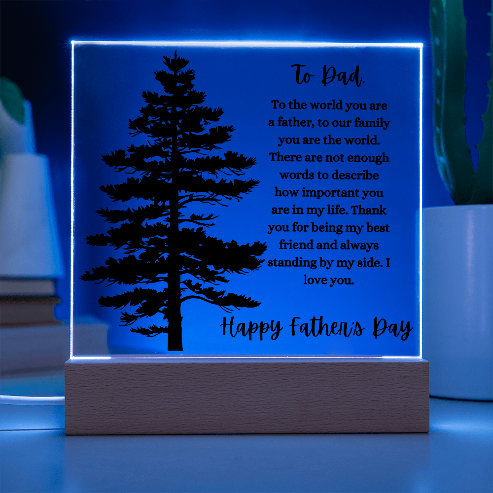 Acrylic Square Plaque/Happy Father's Day