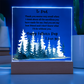 Acrylic Square Plaque/Happy Father's Day