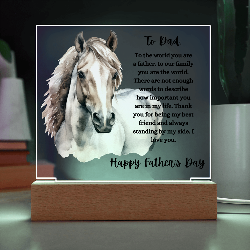 Acrylic Square Plaque/Happy Father's Day