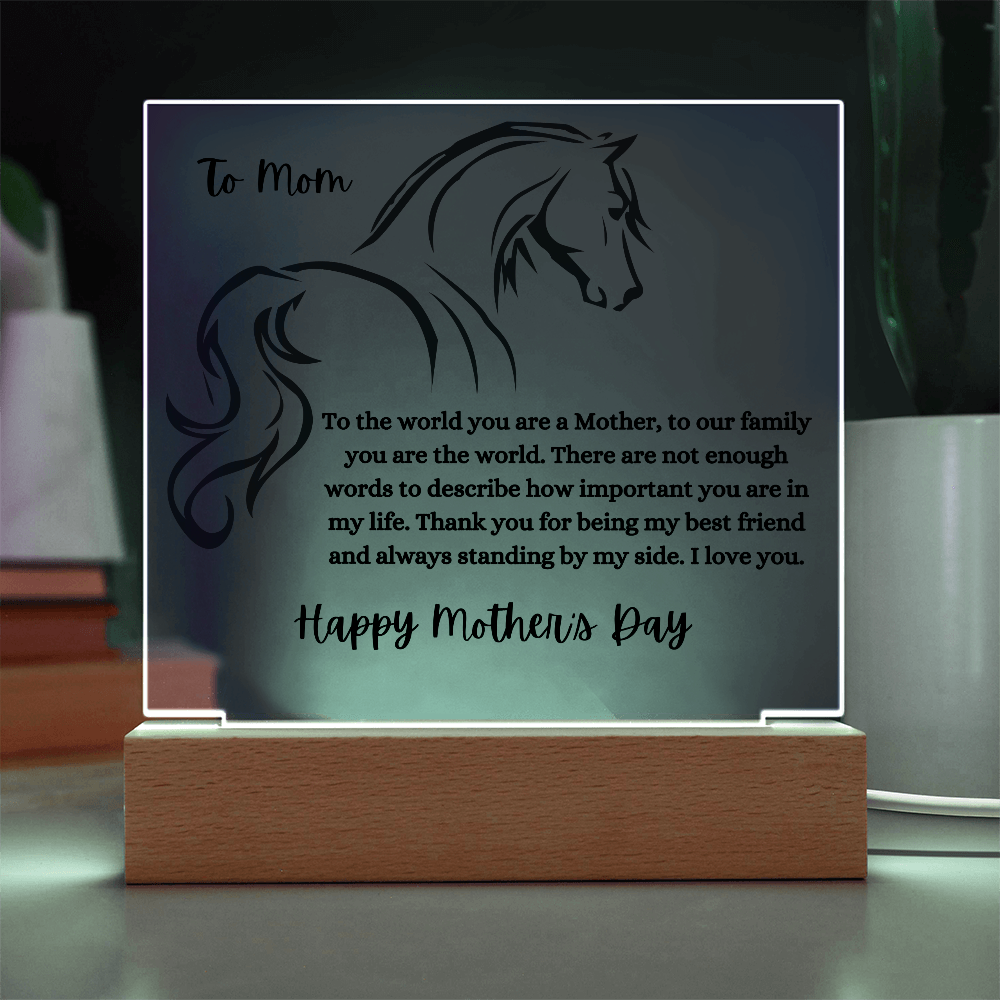 Acrylic Square Plaque/ Happy Mother's Day