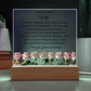 Acrylic Square Plaque/BTM Rose Line/To My Beautiful Wife
