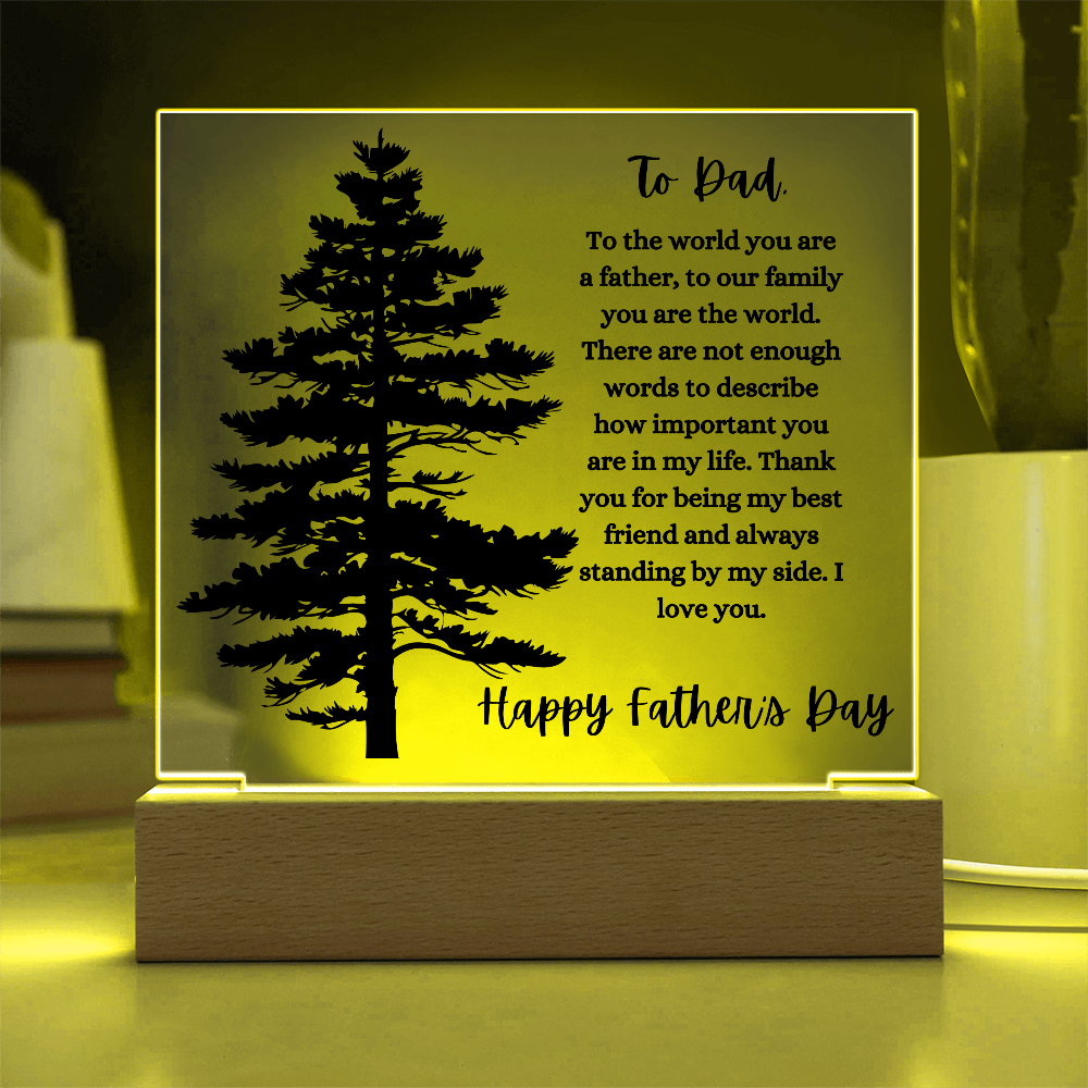 Acrylic Square Plaque/Happy Father's Day