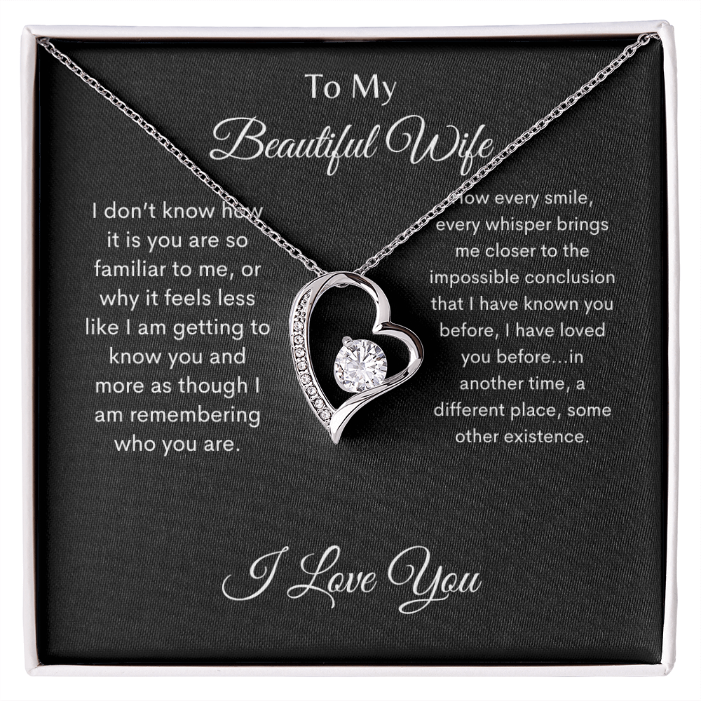 To My Beautiful Wife/ Forever Love Necklace