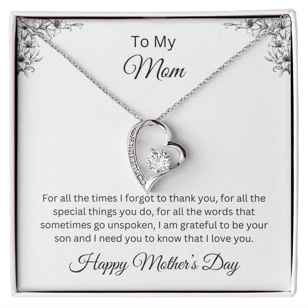 Forever Love Necklace/ To My Mom Happy Mother's Day Love Son