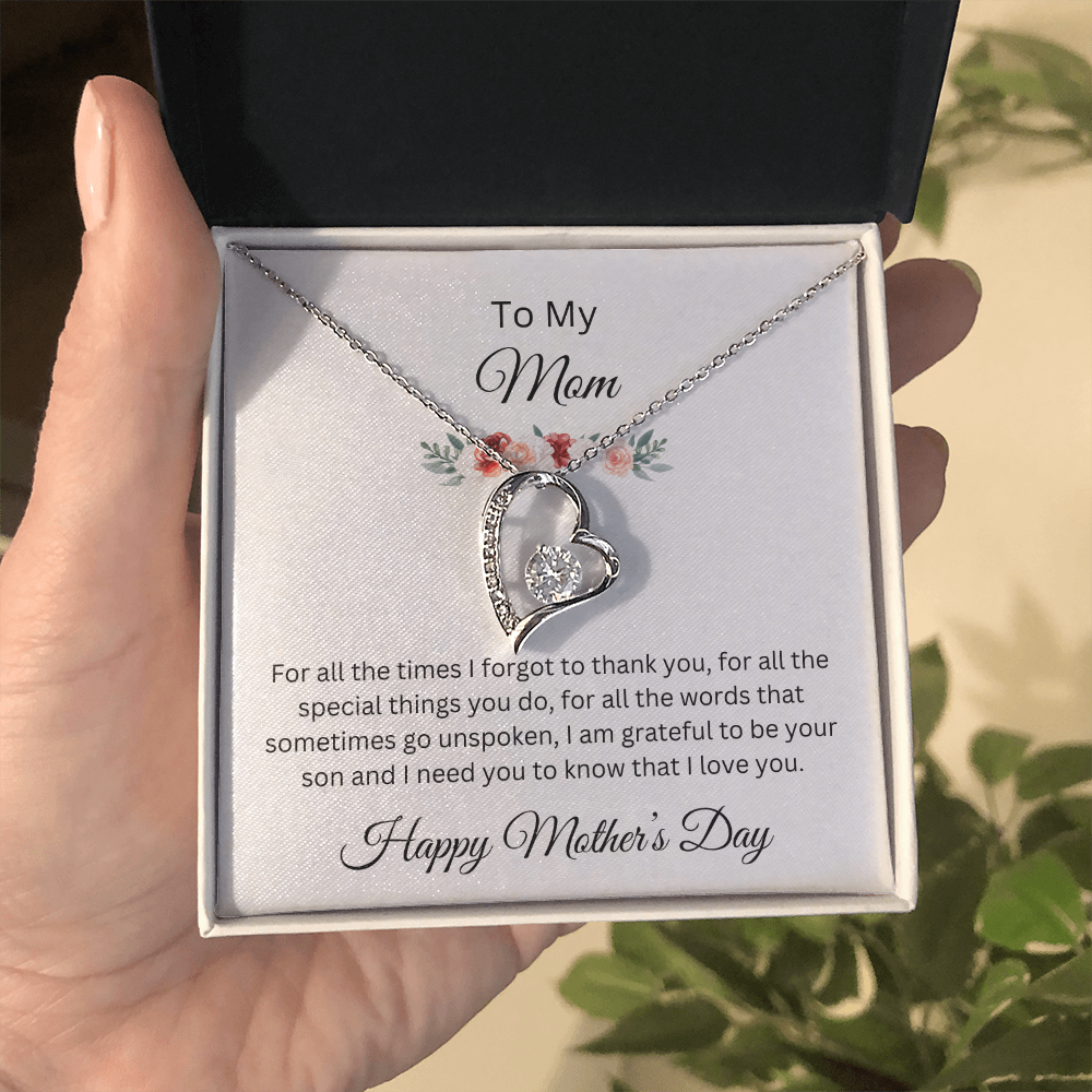 Forever LoveNecklace/ To My Mom, Happy Mother's Day Love, son