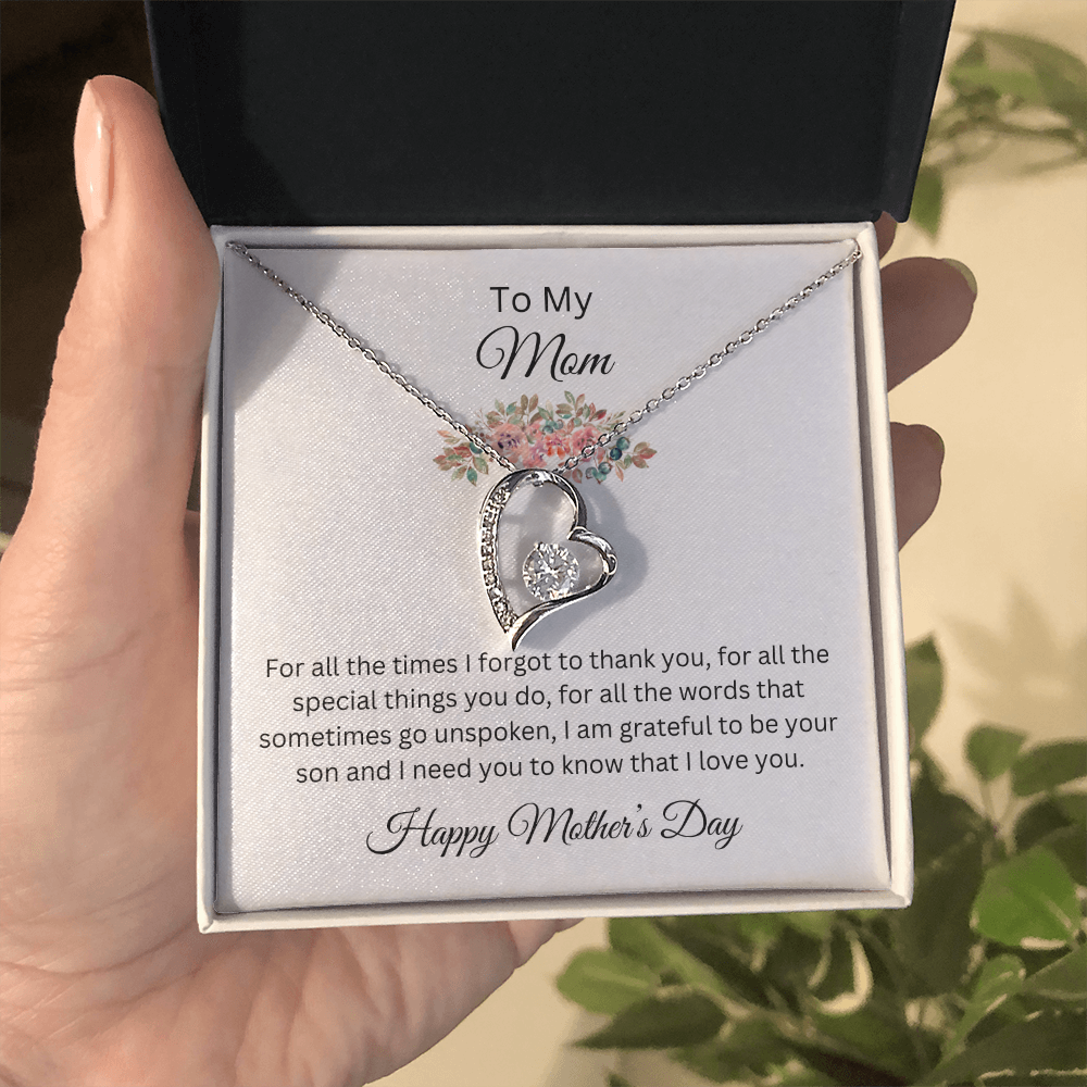 Forever Love Necklace/ Happy Mother's Day Love ,Son