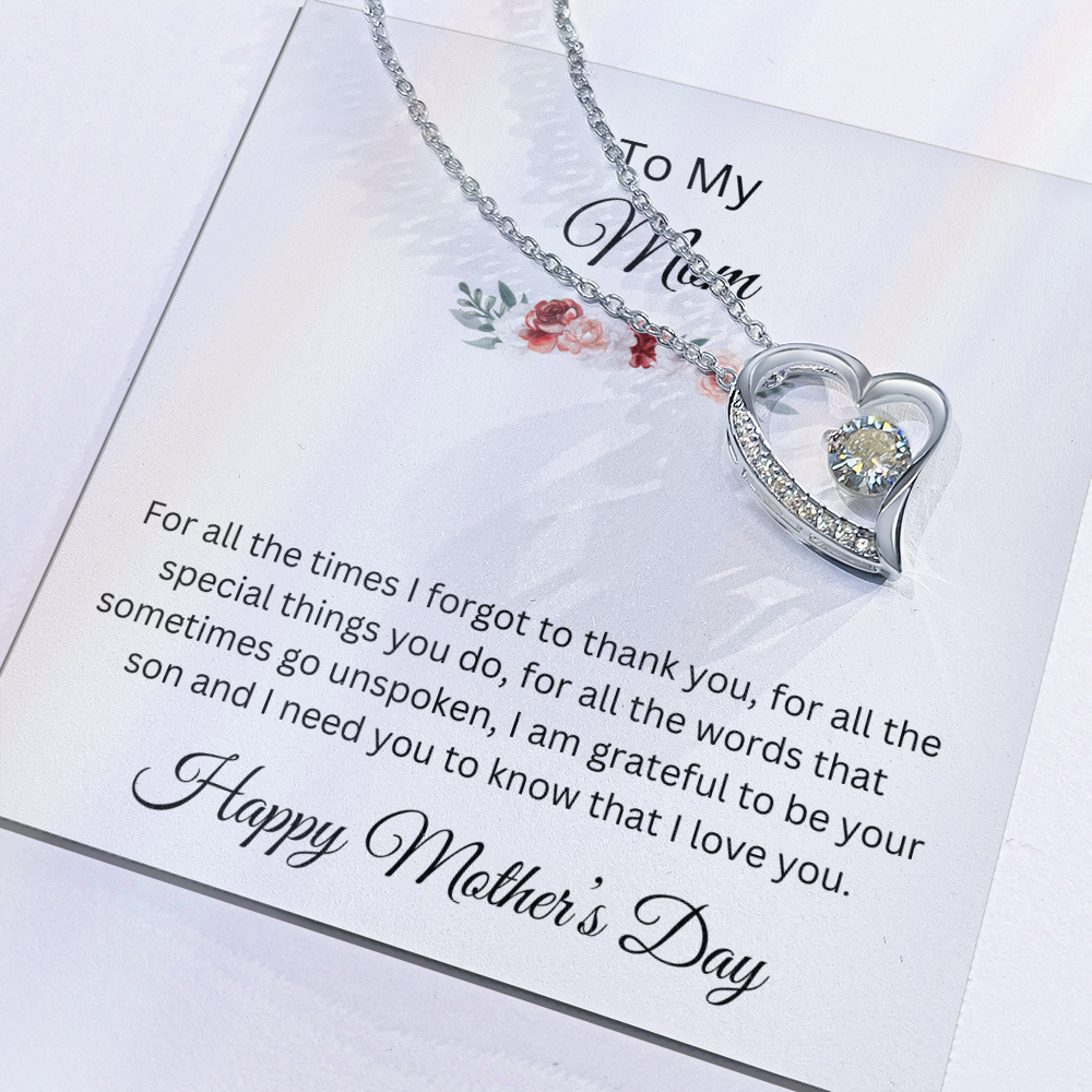 Forever LoveNecklace/ To My Mom, Happy Mother's Day Love, son