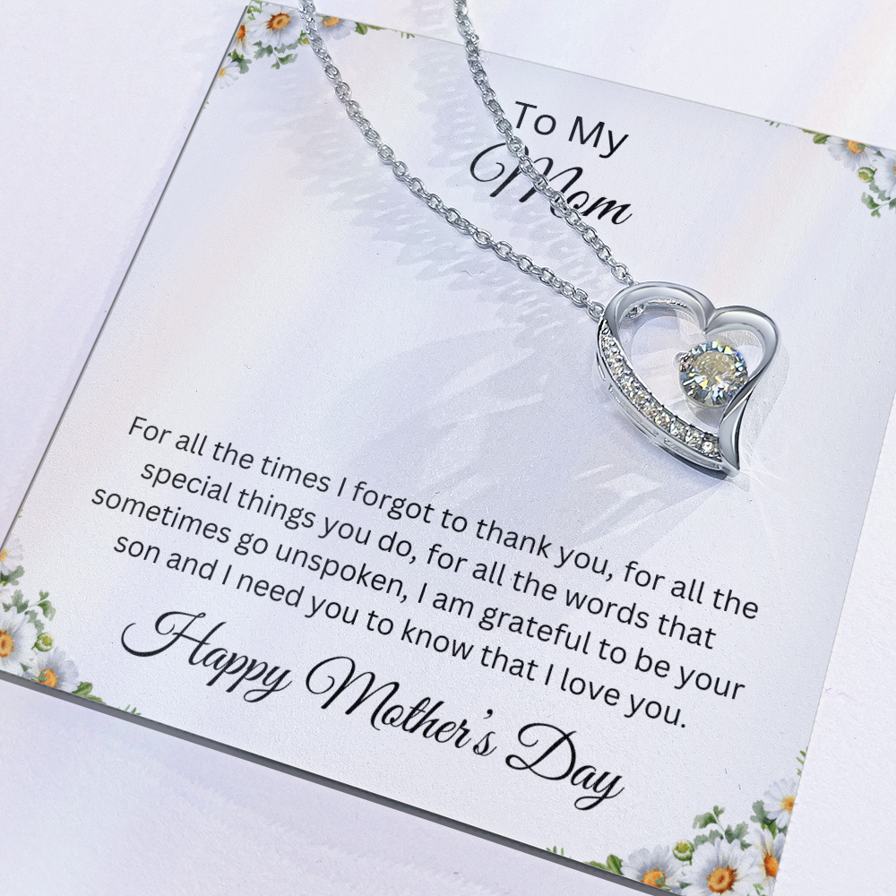 Forever Love Necklace/ To My Mom Happy Mother's Day Love Son