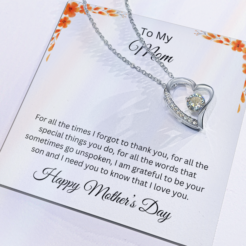 Forever Love Necklace/ To My Mom Happy Mother's Day Love, Son