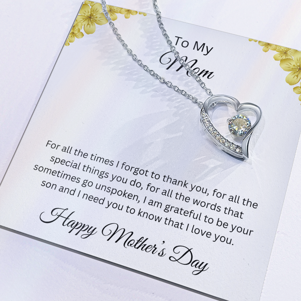 Forever Love Necklace/ To My Mom Happy Mother's Day Love Son