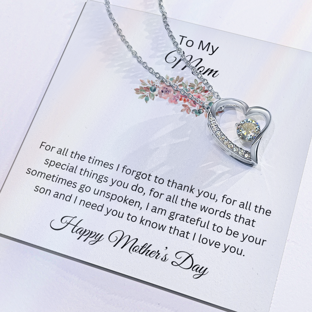 Forever Love Necklace/ Happy Mother's Day Love ,Son