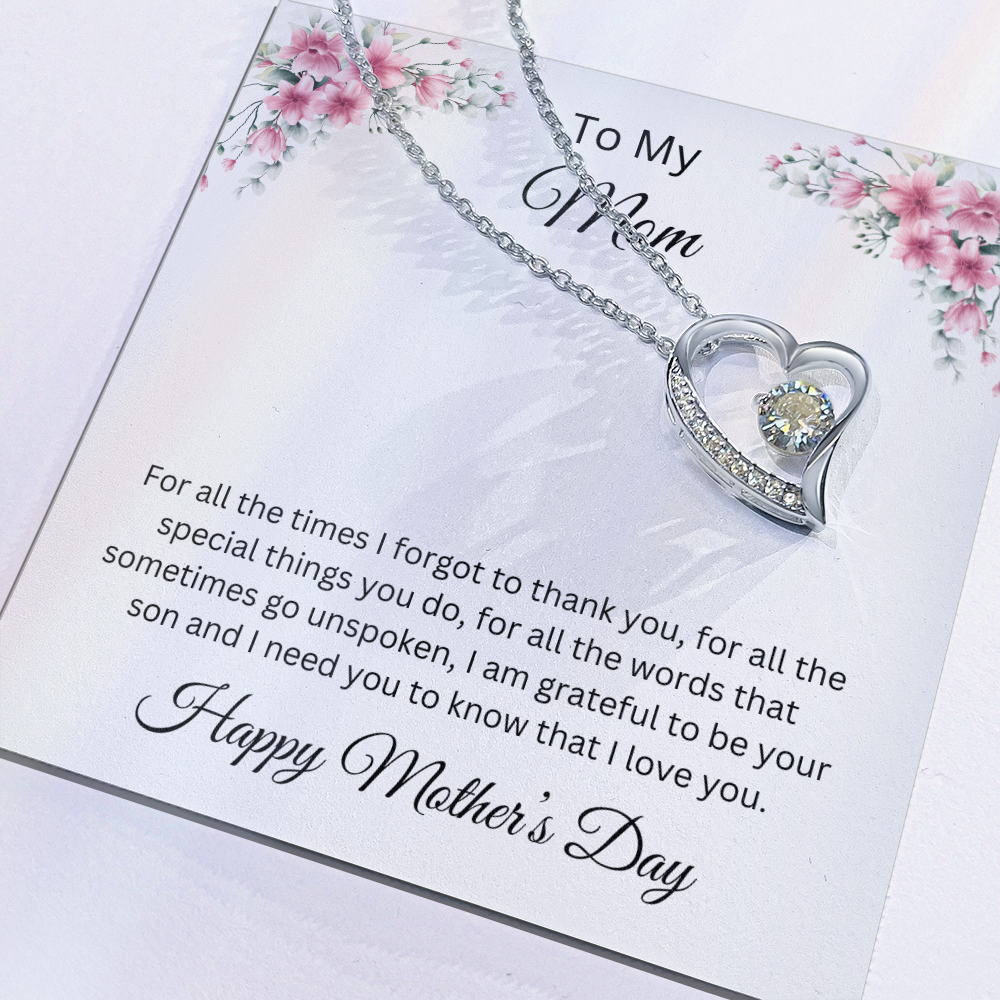 Forever Love Necklace/To My Mom Happy Mother's Day Love Son