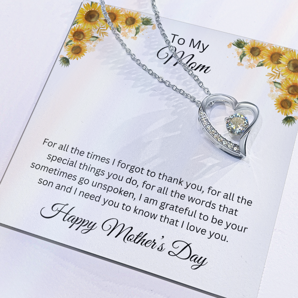 Forever Love Necklace/ To My Mom Happy Mother's Day Love, Son