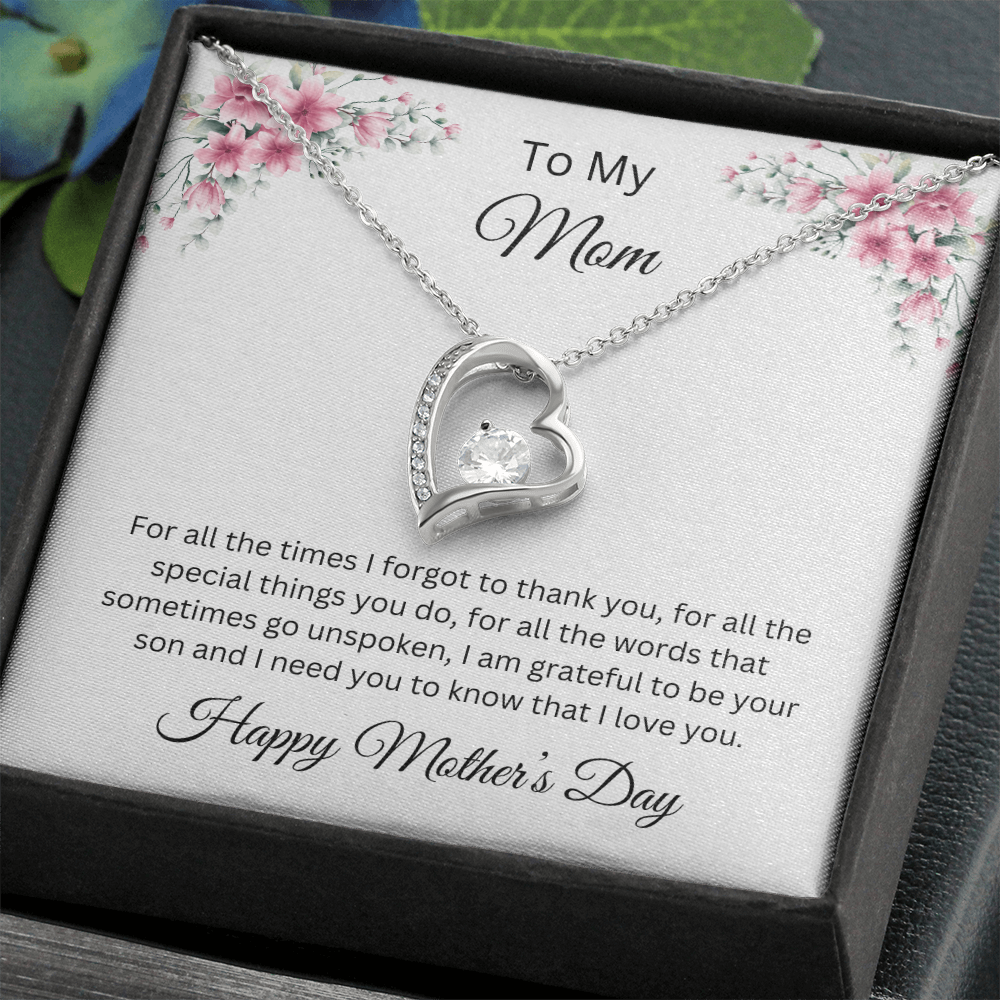 Forever Love Necklace/To My Mom Happy Mother's Day Love Son