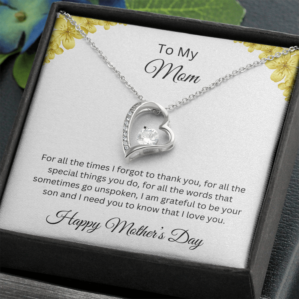 Forever Love Necklace/ To My Mom Happy Mother's Day Love Son