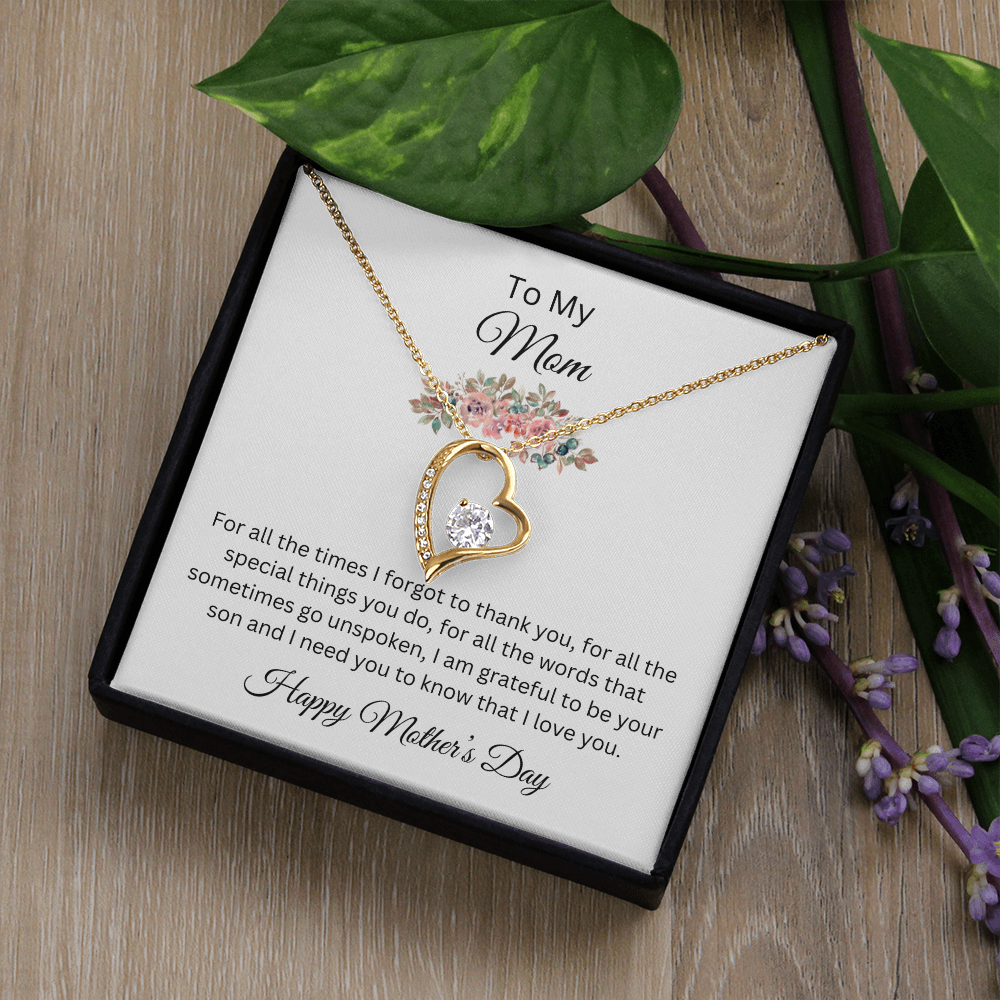 Forever Love Necklace/ Happy Mother's Day Love ,Son