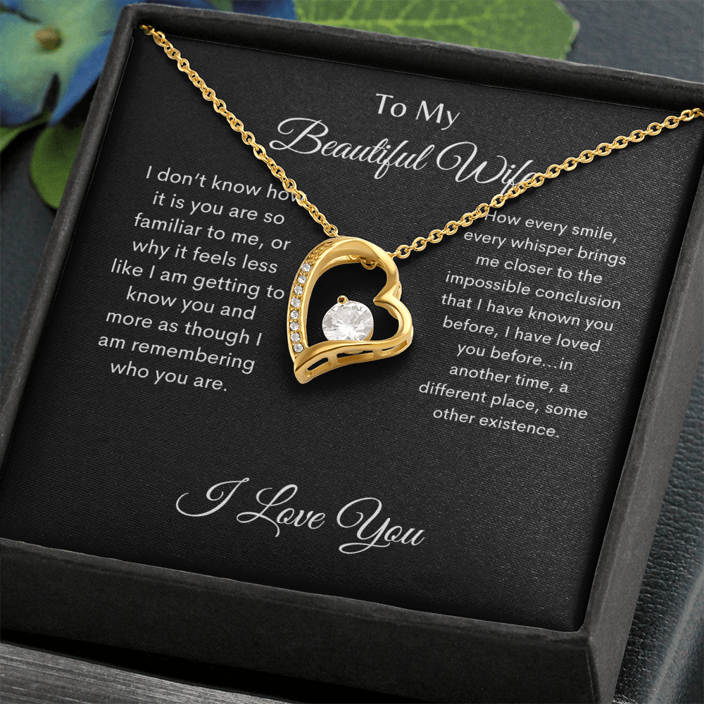 To My Beautiful Wife/ Forever Love Necklace