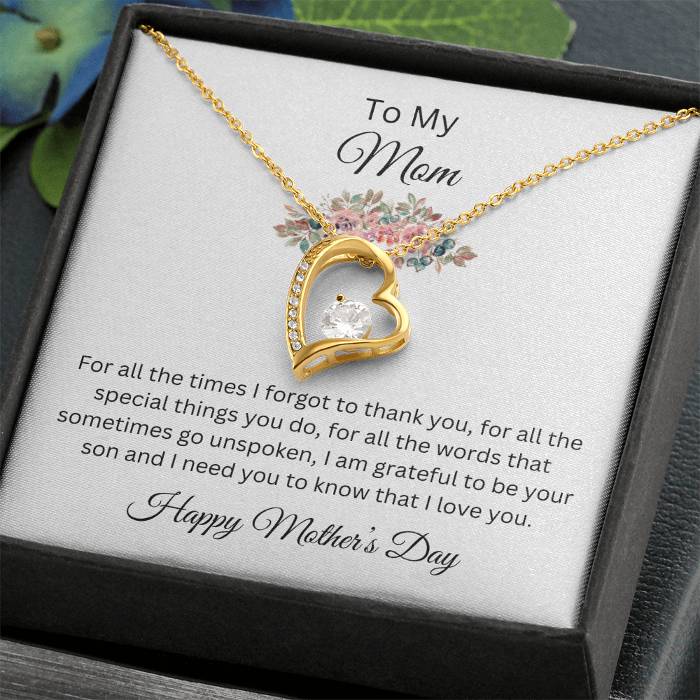 Forever Love Necklace/ Happy Mother's Day Love ,Son