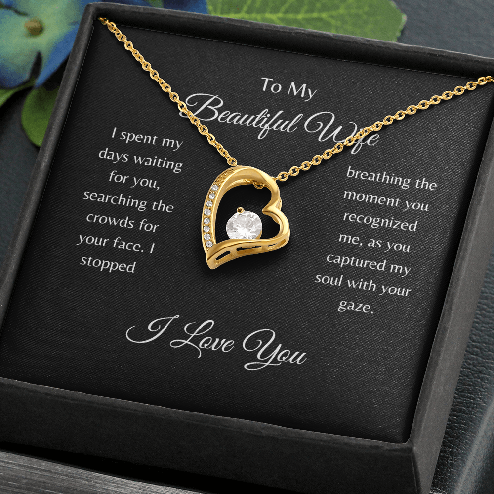 To My Beautiful Wife/ Forever Love Necklace