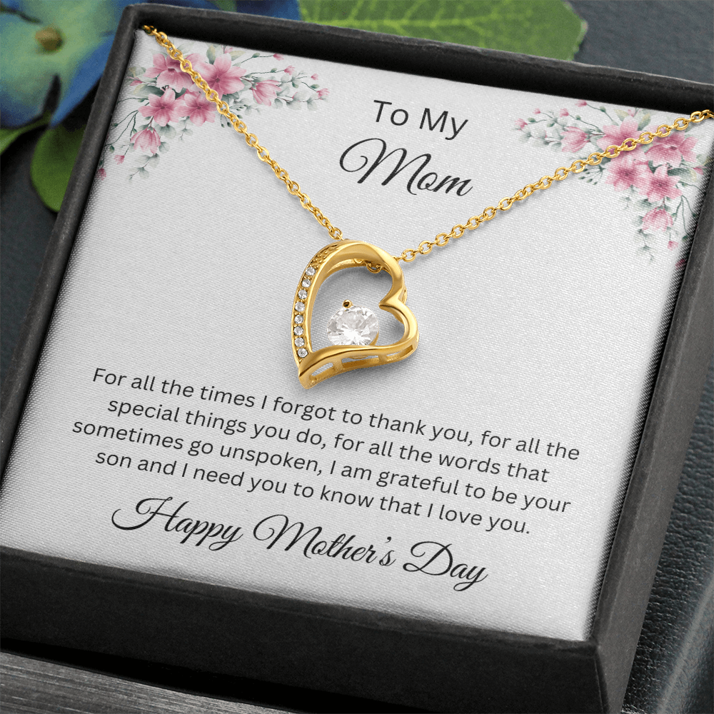 Forever Love Necklace/To My Mom Happy Mother's Day Love Son