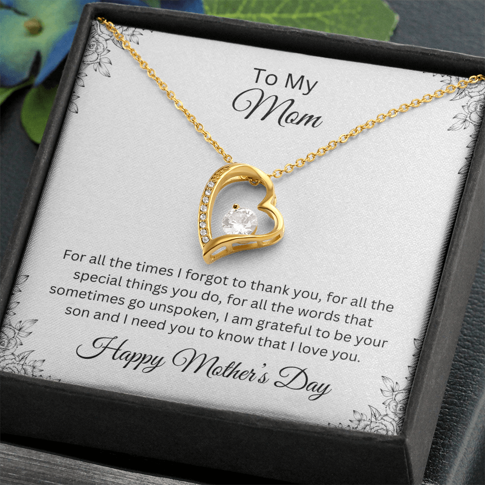 Forever Love Necklace/ To My Mom Happy Mother's Day Love, Son