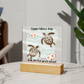 Acrylic Square Plaque/Happy Father's Day