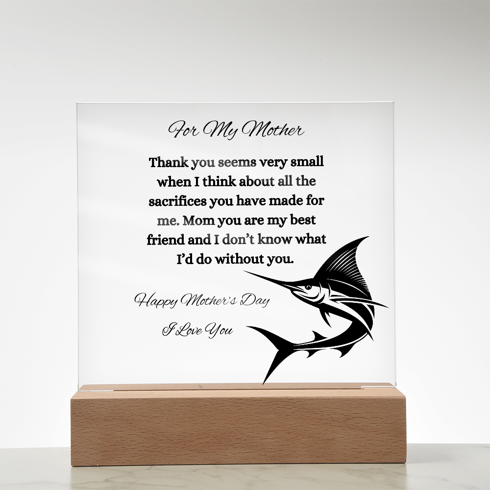 Acrylic Square Plaque/Happy Mother's Day