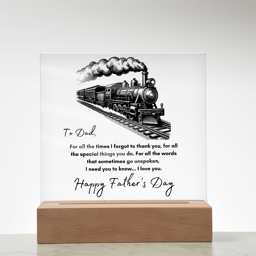 Acrylic Square Plaque /Happy Father's Day