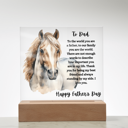 Acrylic Square Plaque/Happy Father's Day