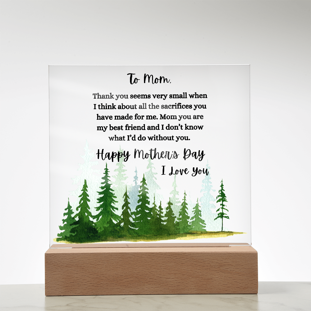 Acrylic Square Plaque/Mother's Day