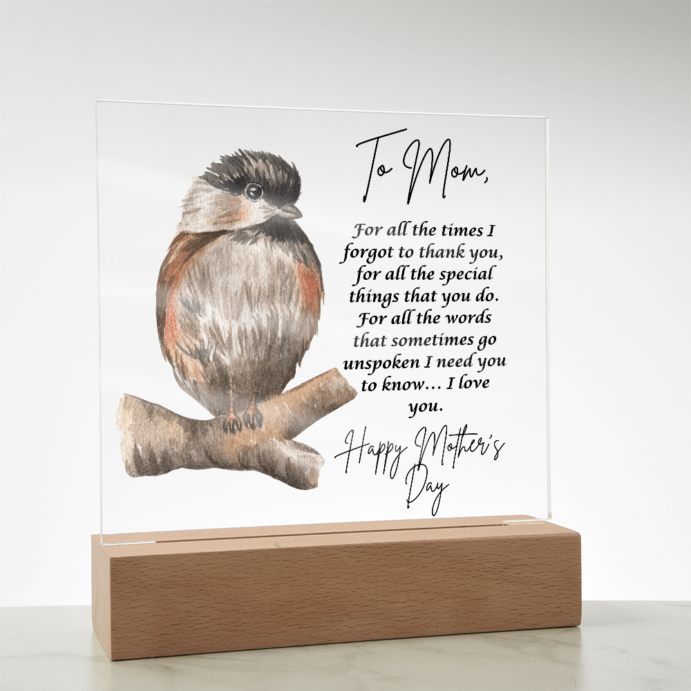 Acrylic Square Plaque/Happy Mother's Day