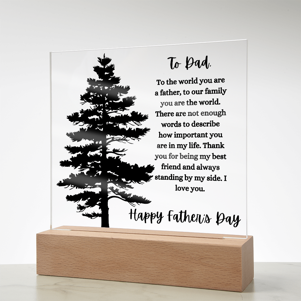 Acrylic Square Plaque/Happy Father's Day