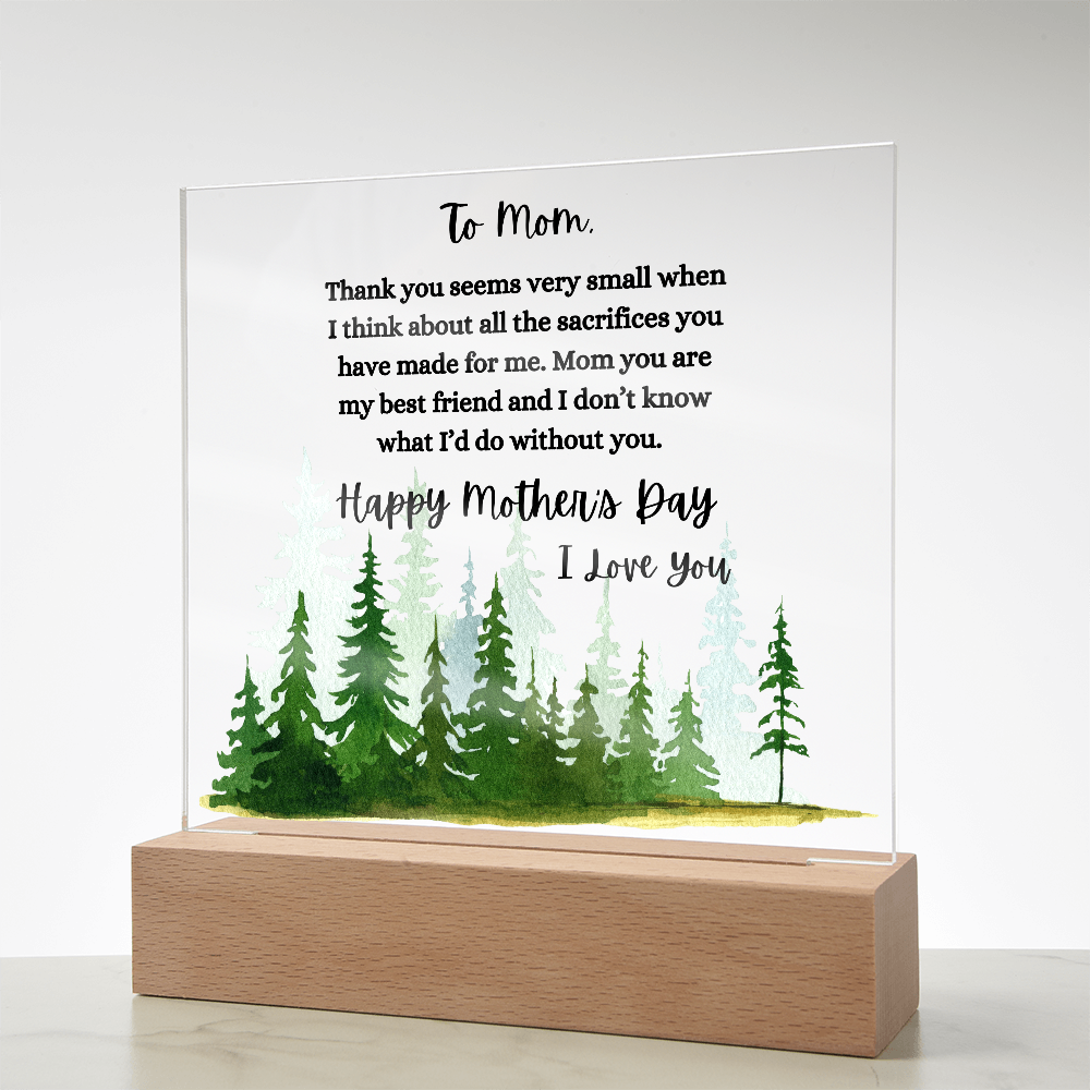 Acrylic Square Plaque/Mother's Day