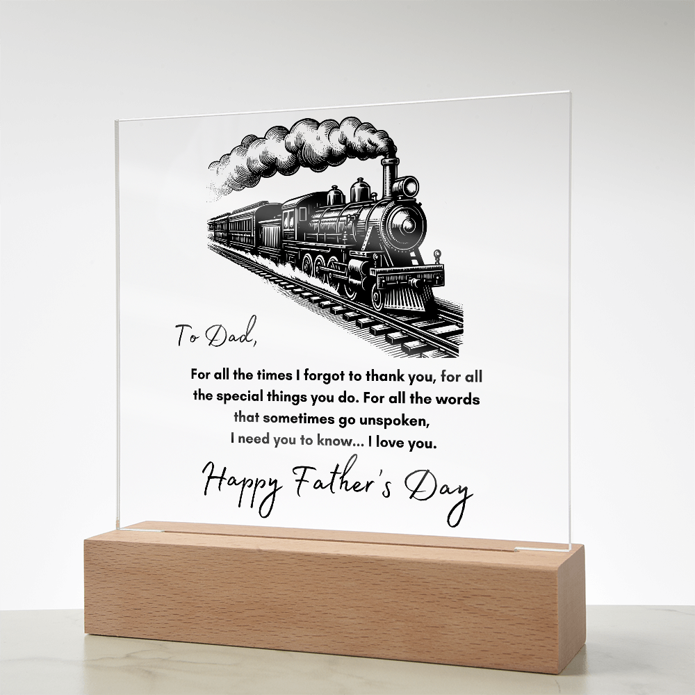 Acrylic Square Plaque /Happy Father's Day