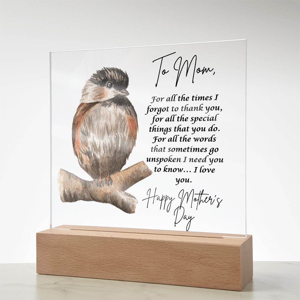 Acrylic Square Plaque/Happy Mother's Day