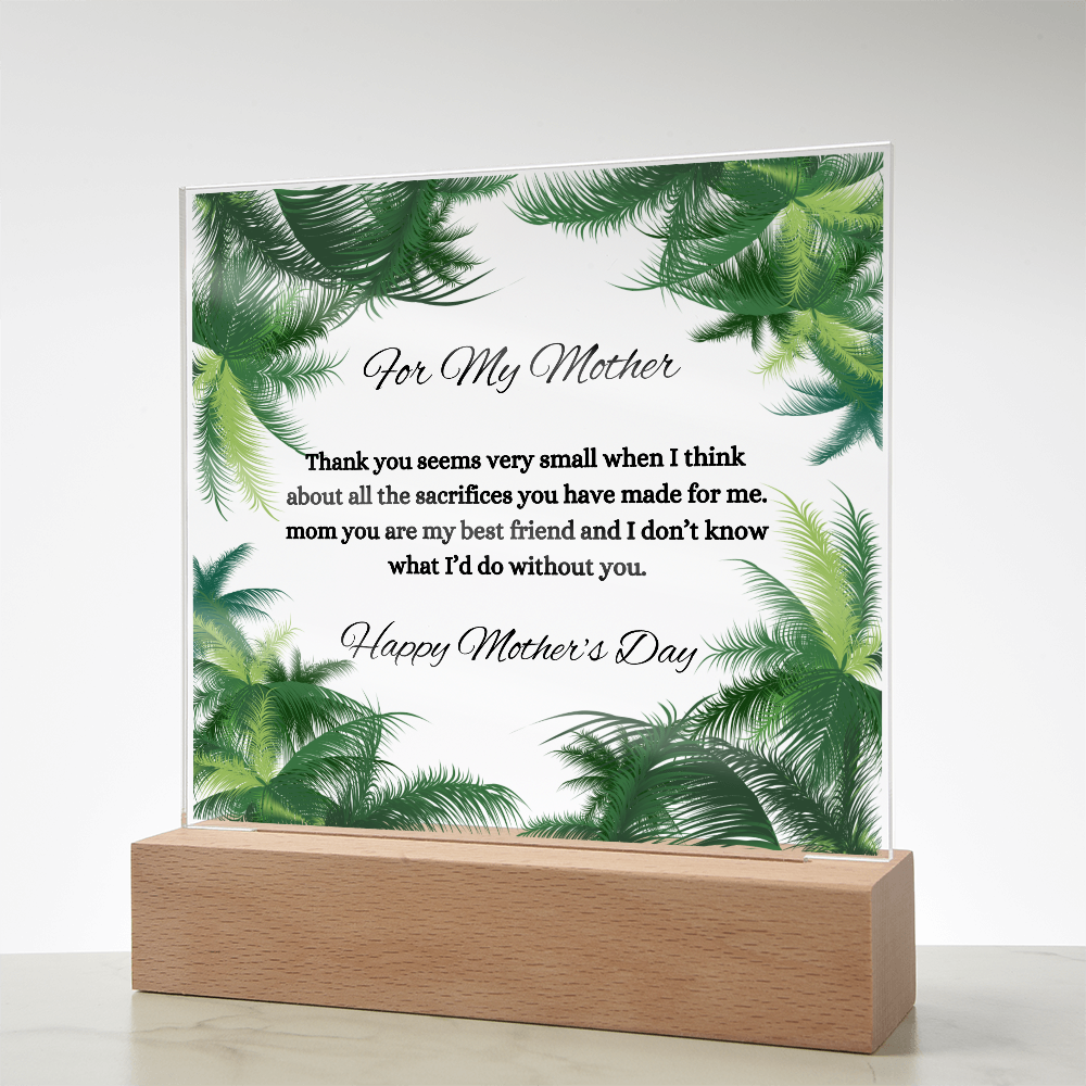 Acrylic Square Plaque/Happy Mother's Day