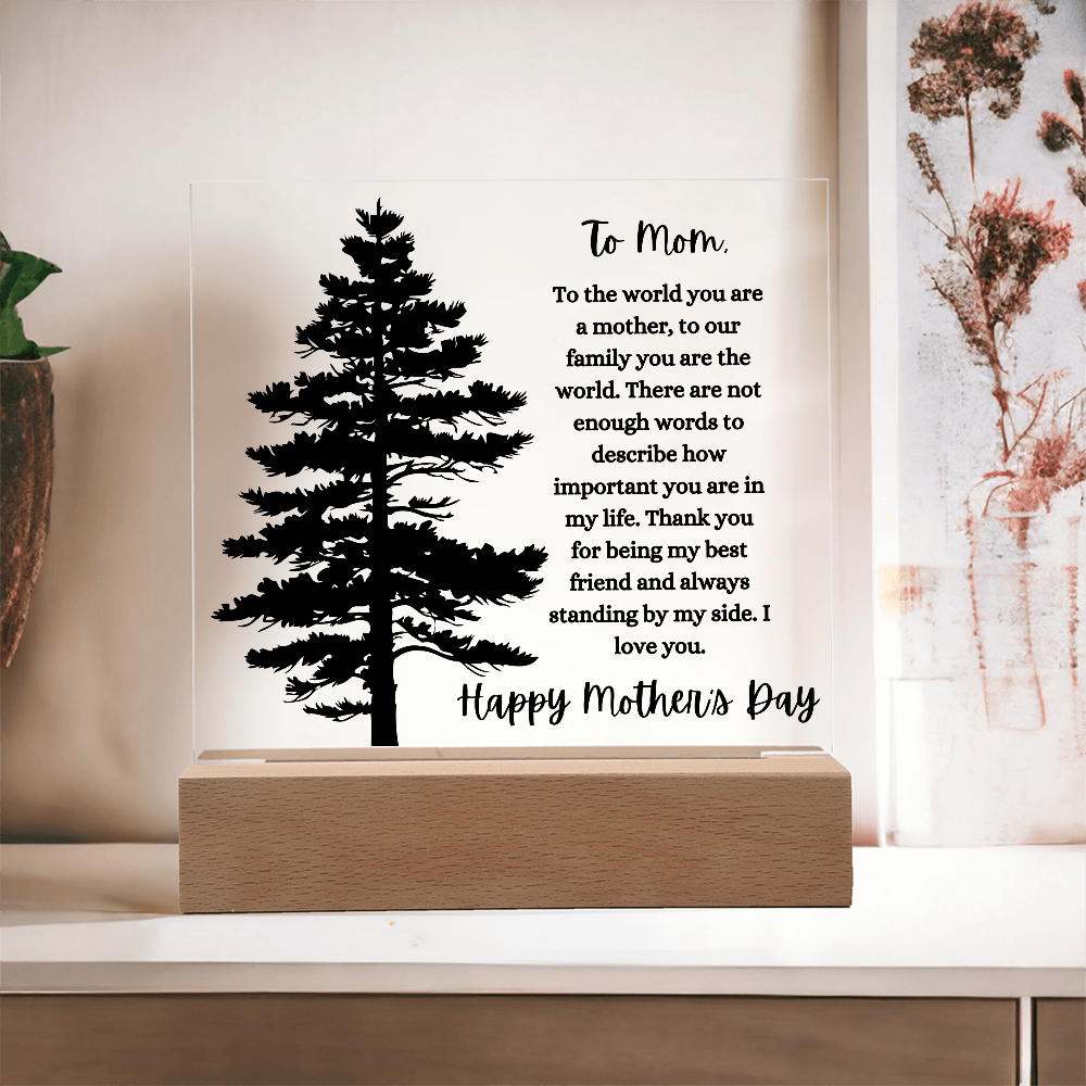 Acrylic square Plaque/Happy Mother's Day